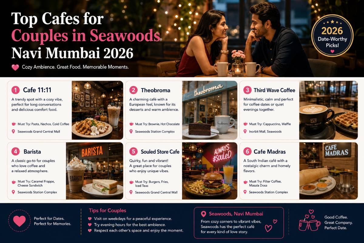 Top Cafes for Couples in Seawoods Navi Mumbai 2026 Top Cafes for Couples in Seawoods Navi Mumbai 2026