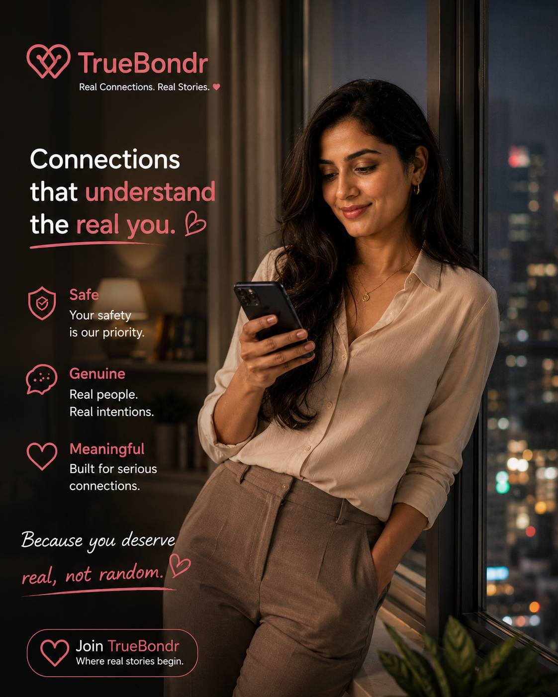 Best Dating App for Women in Their 30s in India 2026 — No Games, No Fakes | TrueBondr Best Dating App for Women in Their 30s in India 2026 — No Games, No Fakes | TrueBondr