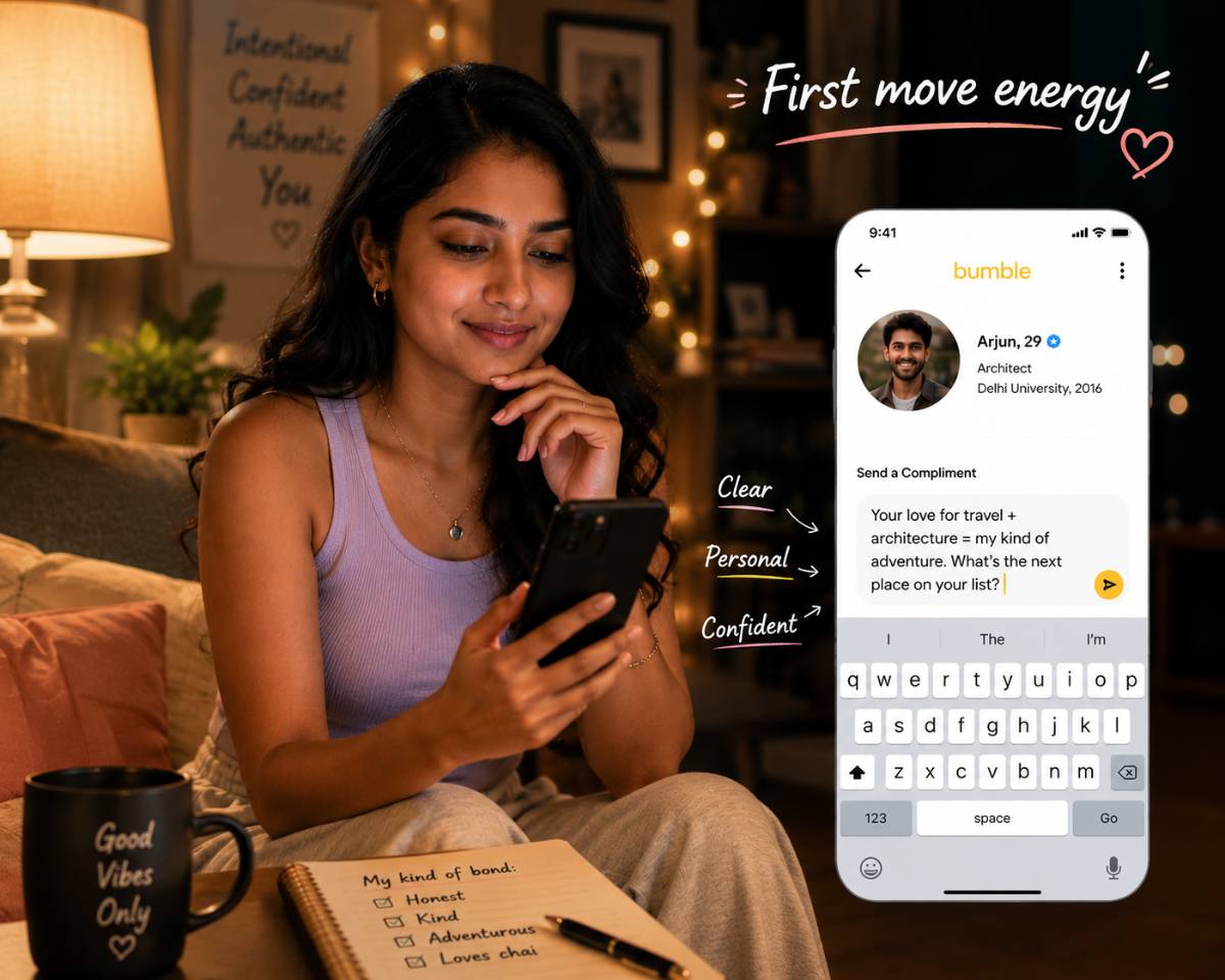 Best Conversation Starters on Dating Apps India 2026 — Get Actual Replies | TrueBondr Best Conversation Starters on Dating Apps India 2026 — Get Actual Replies | TrueBondr