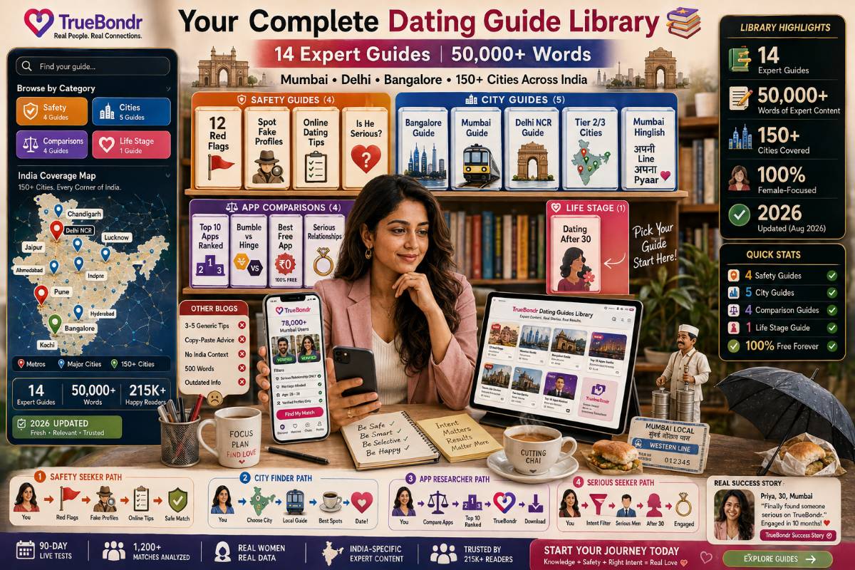All Dating Guides for Women in India 2026 – Complete Resource Hub | TrueBondr All Dating Guides for Women in India 2026 – Complete Resource Hub | TrueBondr