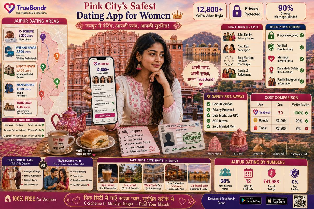 Best Dating Apps in Jaipur 2026: Pink City Dating Guide for Women (C-Scheme, Vaishali, Malviya Nagar) Best Dating Apps in Jaipur 2026: Pink City Dating Guide for Women (C-Scheme, Vaishali, Malviya Nagar)