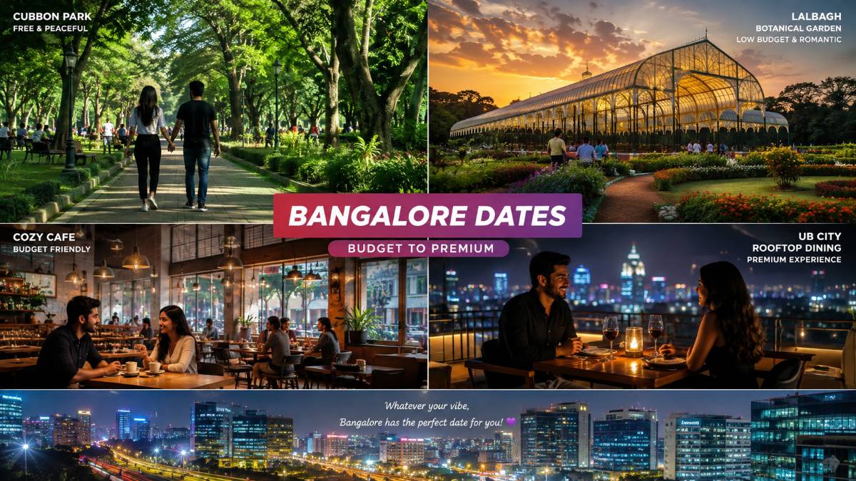 Best Date Places in Bangalore 2026 | Cafes, Parks, Malls | Budget to Premium Best Date Places in Bangalore 2026 | Cafes, Parks, Malls | Budget to Premium