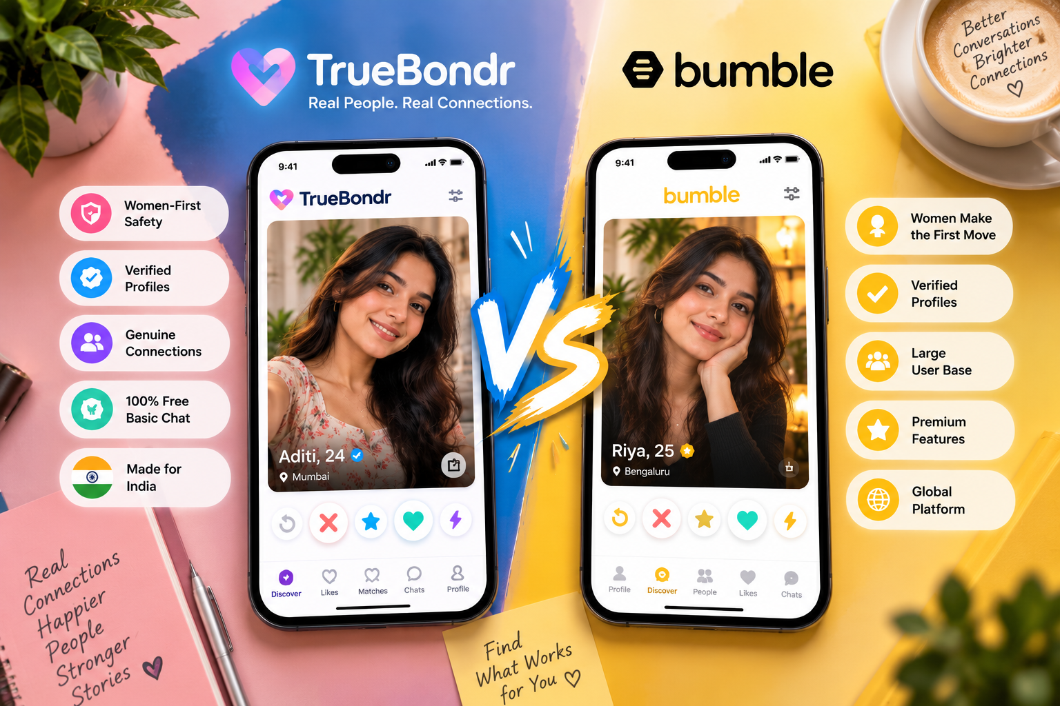 TrueBondr vs Bumble India 2026: Which is Better for You?
